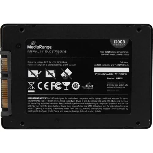 MediaRange MR1001 SSD 120 Go - vue 3