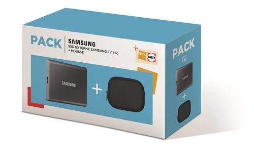 Pack Fnac SSD Externe Samsung T7 1 To + Housse