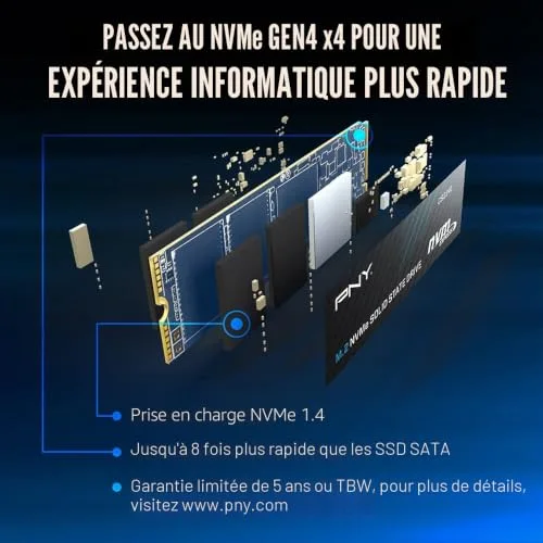 PNY CS2241 1 To SSD PCIe 4.0 - vue 4