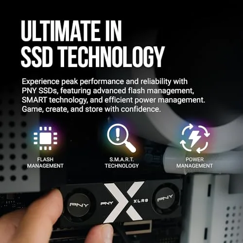 PNY CS3150 1TB SSD PCIe Gen5 RGB - vue 5