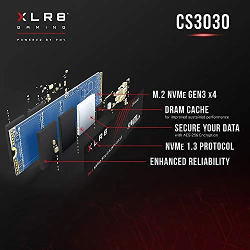PNY XLR8 CS3030 SSD 1 To M.2 NVMe - vue 5