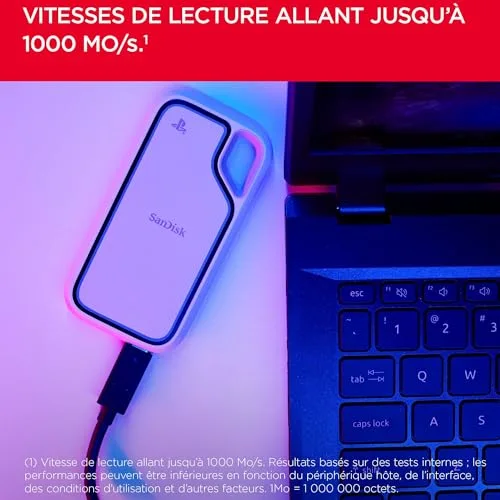 SanDisk Extreme Portable 2 To - vue 3