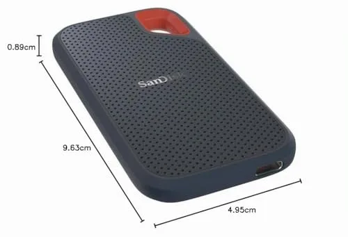 SanDisk Extreme Portable SSD 1 To Noir - vue 3