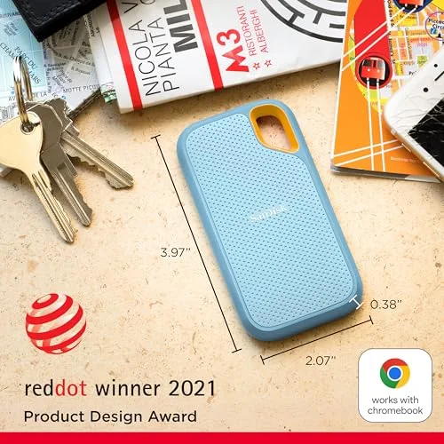 SanDisk Extreme Portable V2 4 To - vue 3