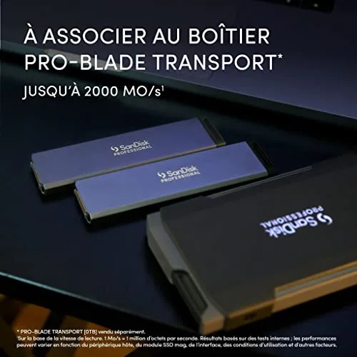 SanDisk PRO-BLADE 2TB SSD NVMe - vue 4