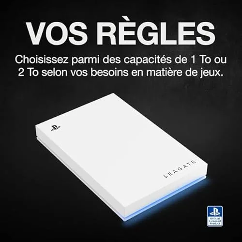 Seagate Game Drive PS5 SSD 1TB Blanc - vue 7