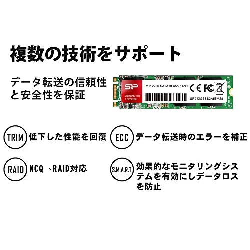 Silicon Power A55 128 Go M.2 SATA - vue 2