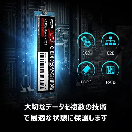 Silicon Power UD85 2 To SSD M.2 PCIe 4.0 - vue 6