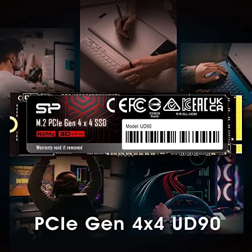 Silicon Power UD90 2 To SSD M.2 PCIe 4.0 - vue 2