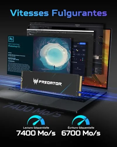 SSD Acer Predator GM7000 2 To PCIe 4.0 - vue 2