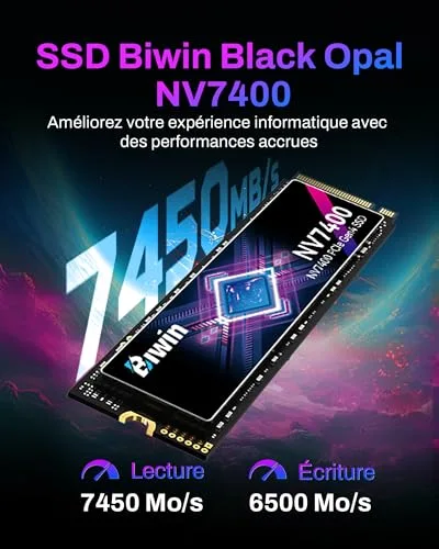 SSD Biwin NV7400 512GB - vue 2