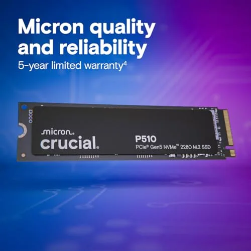SSD Crucial P510 2 To PCIe 5.0 - vue 6