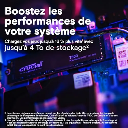 SSD Crucial T500 1 To PCIe 4.0 - vue 2