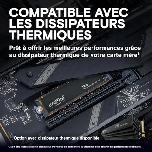 SSD Crucial T705 1 To PCIe 5.0 - vue 5