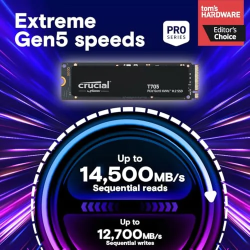 SSD Crucial T705 2 To PCIe 5.0 - vue 2