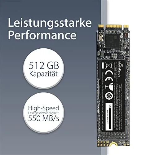 SSD MediaRange MR1023 512 Go M.2 SATA - vue 2