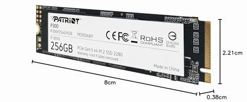 SSD Patriot P300 256Go M.2 NVMe - vue 5