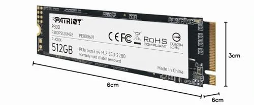 SSD Patriot P300 512Go M.2 NVMe - vue 6
