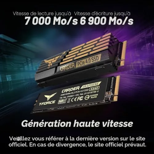 SSD Team Group CARDEA A440 2 To PCIe Gen4 - vue 4