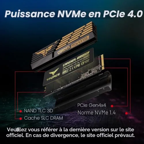 SSD Team Group CARDEA A440 2 To PCIe Gen4 - vue 5