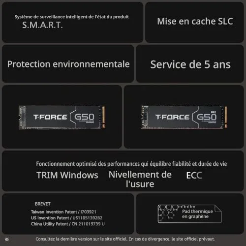 SSD Team Group G50 Pro 2 To PCIe 4.0 - vue 6