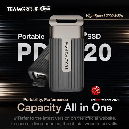 SSD Team Group PD20 Mini 2TB - vue 3