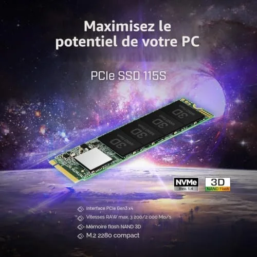 Transcend 115S SSD 1 To M.2 - vue 2
