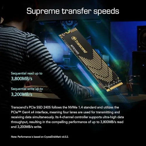 Transcend 240S 1 To SSD M.2 PCIe 4.0 - vue 4