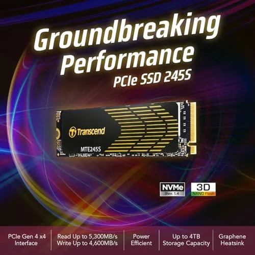 Transcend 245S SSD 250 Go M.2 PCIe 4.0 - vue 3