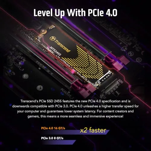 Transcend 245S SSD 250 Go M.2 PCIe 4.0 - vue 4
