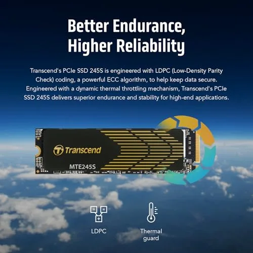 Transcend 245S SSD 250 Go M.2 PCIe 4.0 - vue 8