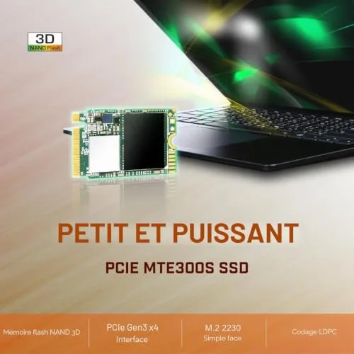 Transcend 300S 1 To M.2 2230 - vue 3