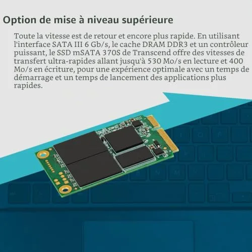 Transcend 370S SSD 256 Go mSATA - vue 4