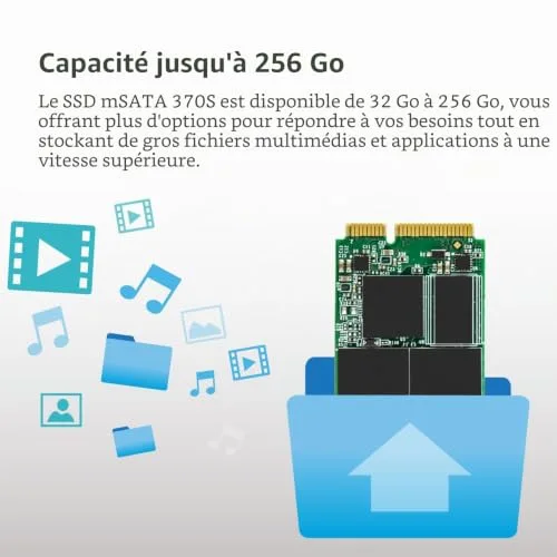 Transcend 370S SSD 256 Go mSATA - vue 5
