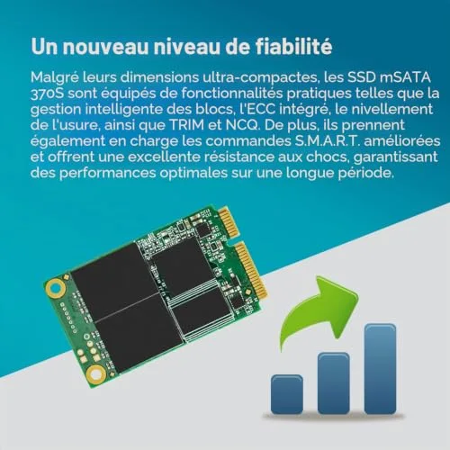 Transcend 370S SSD 256 Go mSATA - vue 9