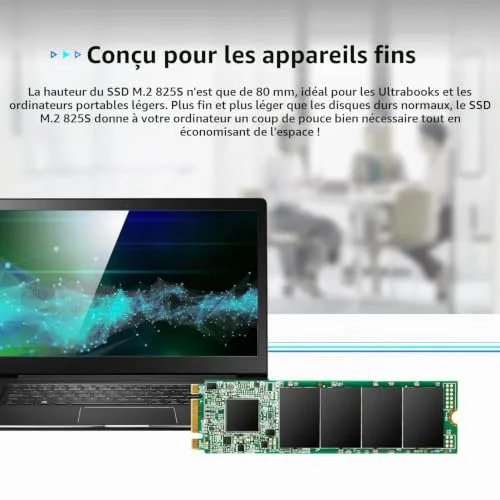 Transcend 825S 250 Go M.2 SSD - vue 4
