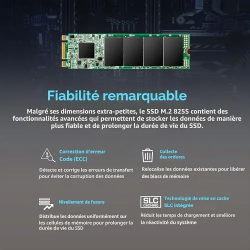 Transcend 825S 250 Go M.2 SSD - vue 6