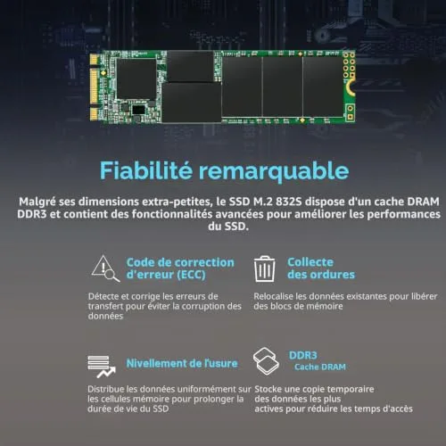 Transcend 832S 256 Go SSD M.2 - vue 6