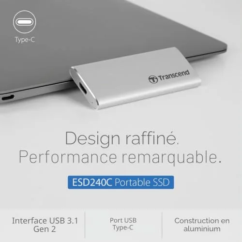 Transcend ESD240C 240GB SSD Externe - vue 3