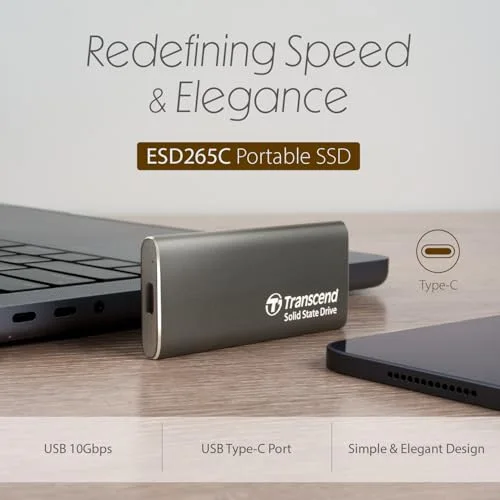 Transcend ESD265C 1 To SSD Externe USB-C - vue 3