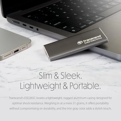 Transcend ESD265C 1 To SSD Externe USB-C - vue 5