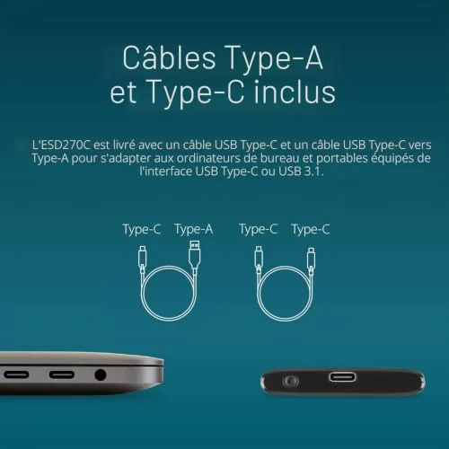 Transcend ESD270C 2 To - vue 8