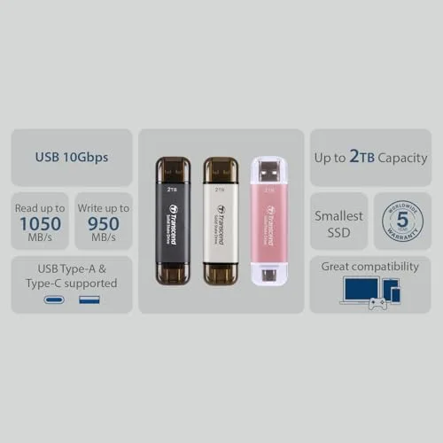 Transcend ESD310 2 To SSD Externe - vue 5