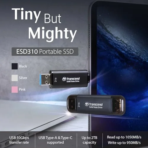 Transcend ESD310 512 Go Argent - vue 2