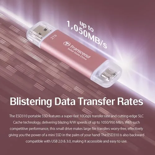 Transcend ESD310P 1 To Rose - vue 7