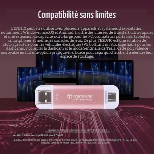 Transcend ESD310P 512 Go - vue 3