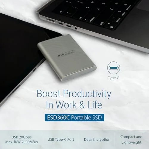 Transcend ESD360C 4 To - vue 3