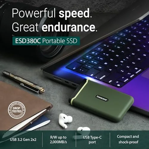 Transcend ESD380C 1TB SSD Vert - vue 4