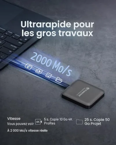 Transcend ESD420 4 To SSD Externe MagSafe - vue 4