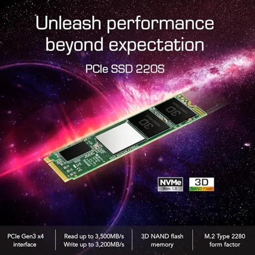 Transcend MTE220S SSD 2 To - vue 3